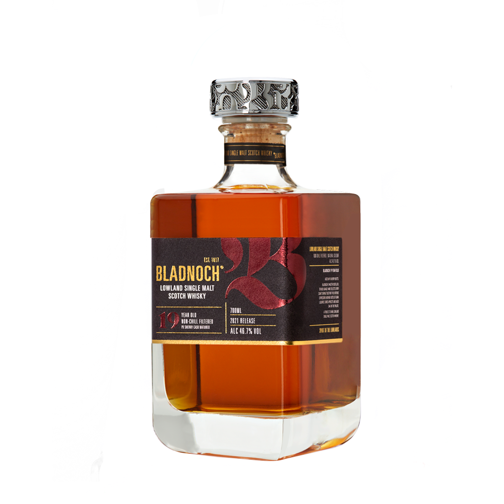 38111011 Bladnoch 19YO Lowland Single PX Sherry Cask Matured Malt Whisky 70cl